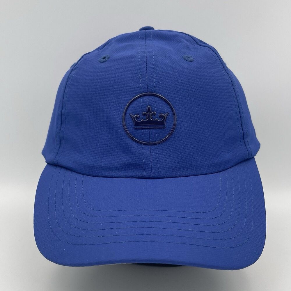Peter Millar Hat Cap Strapback Blue Golf Crown Logo Adjustable Mens One Size NEW